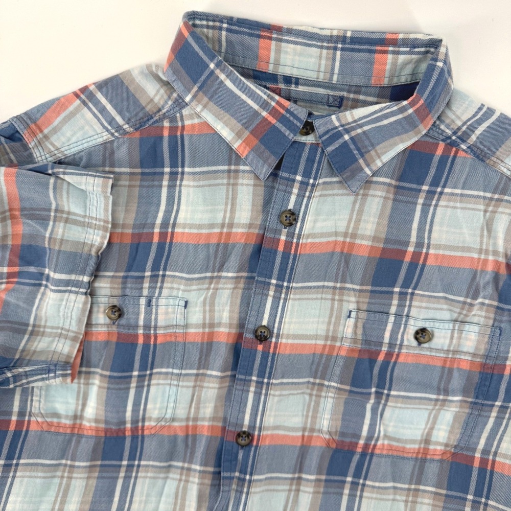 Mountain Khakis Mens Large Organic Cotton Plaid‎ Short Sleeve Button Down Shirt